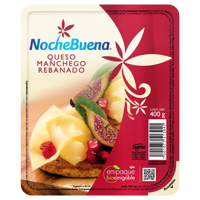 Queso Manchego Rebanado  (400grs)