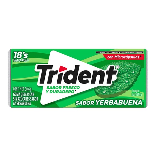 Goma De Mascar Yerbabuena Trident (pz)